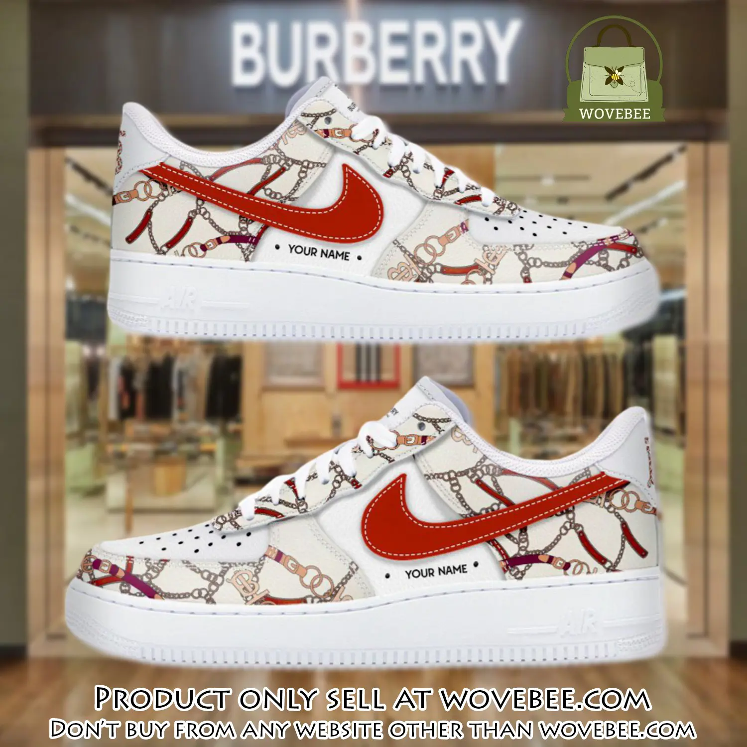 Personalized burberry luxury air force 1 sneakers limited af1 shoes oaf1001 wvb4313981
